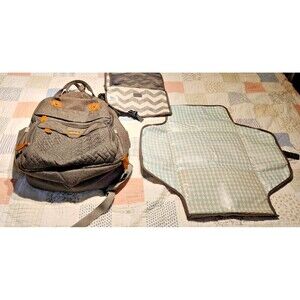 BabbleRoo Multifunction/Waterproof Diaper Bag Backpack (Dark Gray)